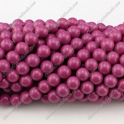 8mm round glass beads strand, Ruby, 100pcs per strand