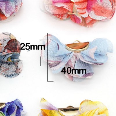 10Pcs 25x40mm flower Tassels, mixed color