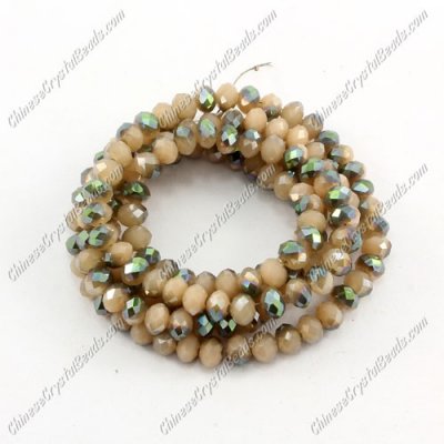 130Pcs 3x4mm Chinese rondelle crystal beads, opaque #009