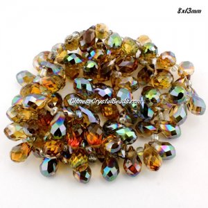 Crystal Briolette Bead Strand, new color#9, 8x13mm, 98 beads