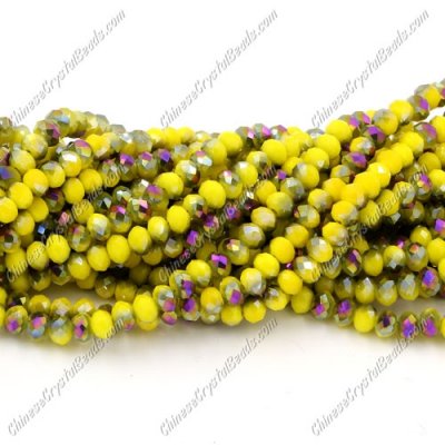 130Pcs 3x4mm Chinese rondelle crystal beads, #17
