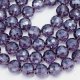 Round crystal beads, 10mm, violet satin, 96 cutting surfaces, 20 pieces