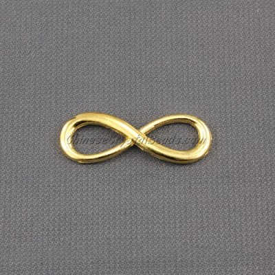 Infinity charms, 10x30mm, gold, 1 pc
