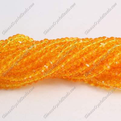 130Pcs 3x4mm Chinese rondelle crystal beads, Sun