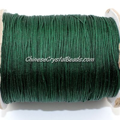 thick about 1mm, nylon string, dark emerald, sold by the meter