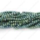 130Pcs 3x4mm Chinese Green Light Crystal Rondelle Beads Strand