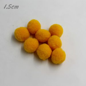50Pcs 15mm Craft Fluffy Pom Poms Bobble ball, gold color