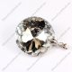 30mm Crystal round coin pendant, silver back, hole: 1.5mm
