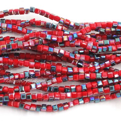 180pcs 2mm Cube Crystal Beads, opaque color 52