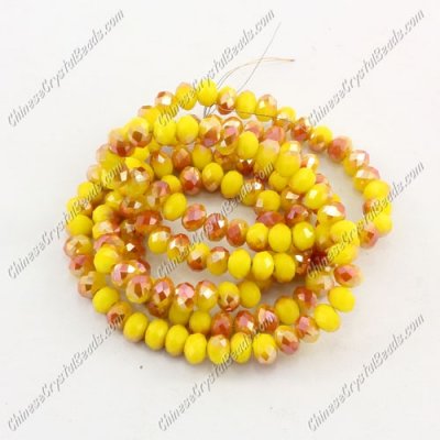 130Pcs 3x4mm Chinese rondelle crystal beads, opaque #008