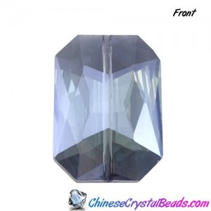 Chinese Crystal Multi-Faceted Rectangle Pendant, Blueberry Diamond, 24 x 33mm, 1pcs