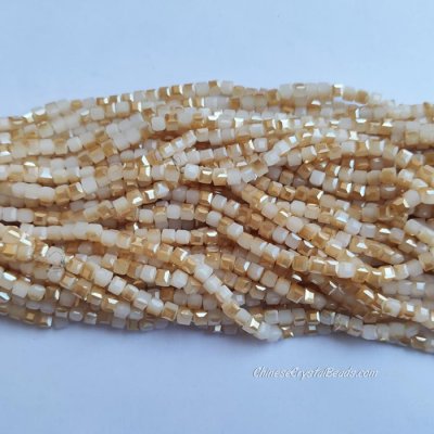 4mm Cube Crystal beads about 95Pcs, 012