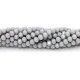 Crystal round bead strand, 4mm, opaque lt gray, about 100pcs