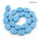 12x16mm Oval Faceted Crystal Beads, Opaque Turquoise, 1 Pc