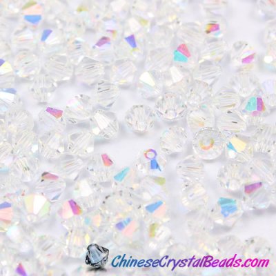 700pcs Chinese Crystal 4mm Bicone Beads,Clear AB, AAAA quality