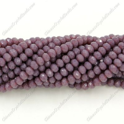 130Pcs 3x4mm Chinese rondelle crystal beads,opaque purple