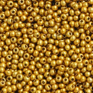 1.8mm AAA round seed beads 13/0, gold, #G03, approx. 30 gram bag