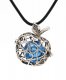 Apple heart Harmony Ball Pendant Women Necklace with 30 inchChain For Pregnant Women, antique silver plated brass, 1pc