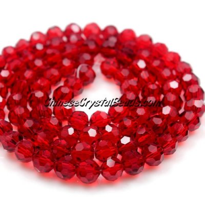 95pcs Chinese Crystal Faceted Round 6mm Beads Siam