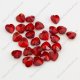 10mm crystal heart pendant, hole 1.5mm, red, sold 10pcs per bag