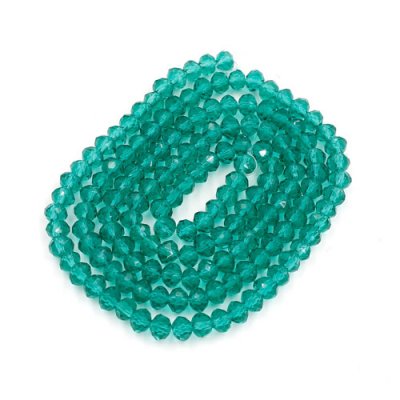 130Pcs 3x4mm Chinese Emerald Crystal Rondelle beads
