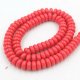 100Pcs 8x4mm Roundel Shape Glass Beads, rondelle glass beads, hole 1mm, Coral