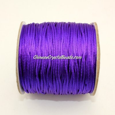 1.5mm Satin Rattail Cord thread, #41, violet, 80Yard spool