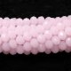 Chinese Crystal Faceted Rondelle Bead Strand, Pink jade, 6 x 8mm, about 72 beads