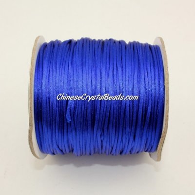 1.5mm Satin Rattail Cord thread, #12, Navy blue, 80Yard spool