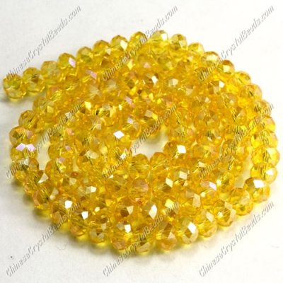 4x6mm Golden AB Chinese Crystal Rondelle beads about 95 beads