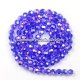 Chinese Crystal 4mm Long Round Bead Strand, med sapphire AB, about 100 beads
