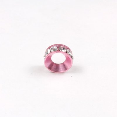 10mm copper baking finish Rondelle spacer,5mm hole, pink, 1 piece