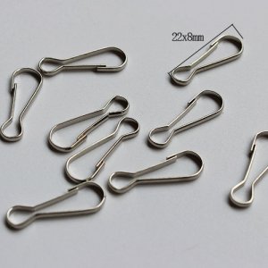 10Pcs Anti-drop hook crystal bead curtain stainless steel Findings accessories 22x8mm