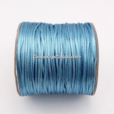 1.5mm Satin Rattail Cord thread, #13, lt. sapphire, 80Yard spool