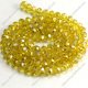 4x6mm Lime yellow AB Chinese Crystal Rondelle beads about 95 beads