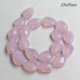 13x18mm drop grid faceted crystal beads, opal pink, 1 Pc