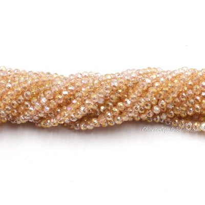 130 beads 3x4mm crystal rondelle beads gold Champagne AB 2