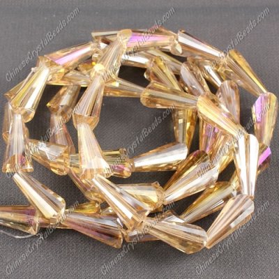 20pcs 8x15mm Chinese Artemis crystal beads strand G. champange AB