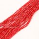 1.7x2.5mm rondelle crystal beads, red velvet AB, 190Pcs