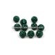 50pcs, 8mm clay Pave beads, hole: 1mm, emerald