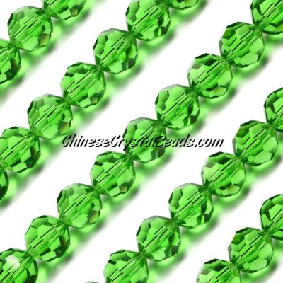 Chinese crystal 10mm round beads, 32fa , fern green, 20 Beads