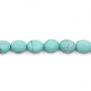 5x8x10mm Oval Turquoise Gemstone, hole:1mm, 15 inch/strand, 38PCsper strand