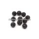 50pcs, 8mm Pave beads, hole: 1mm, black