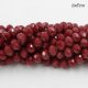 Chinese Crystal Rondelle Strand, dark Red Velvet, 6x8mm, about 72 beads