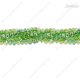 130Pcs 3x4mm Chinese Crystal Rondelle Bead Strand, fern greenAB