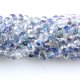 Chinese Crystal Rondelle Beads Strand, 6x8mm, half blue light, about 72 beads