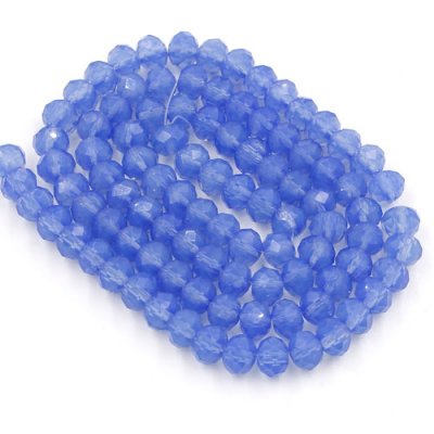 95Pcs 4x6mm opal med blue Chinese Crystal Rondelle Beads