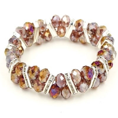 8mm amethyst rondelle crystal beads, 7.5 inch