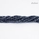 130Pcs 2x3mm Chinese Crystal Rondelle Beads, Gun Metal