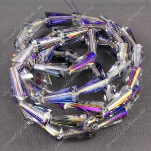 20pcs 8x15mm Chinese Artemis crystal beads strand purple light